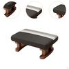 Foot Rest with Wooden Legs Rectangle Step Stool Padded Small Ottoman for Couch