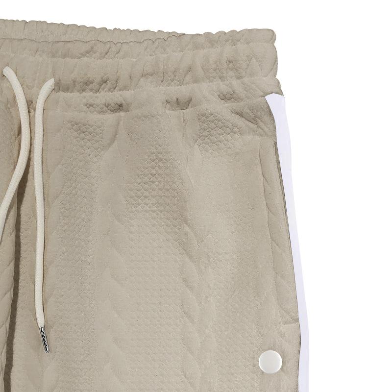 New Men's Fashionable Jacquard Button Casual Trousers Thickened Four Seasons Models Trousers