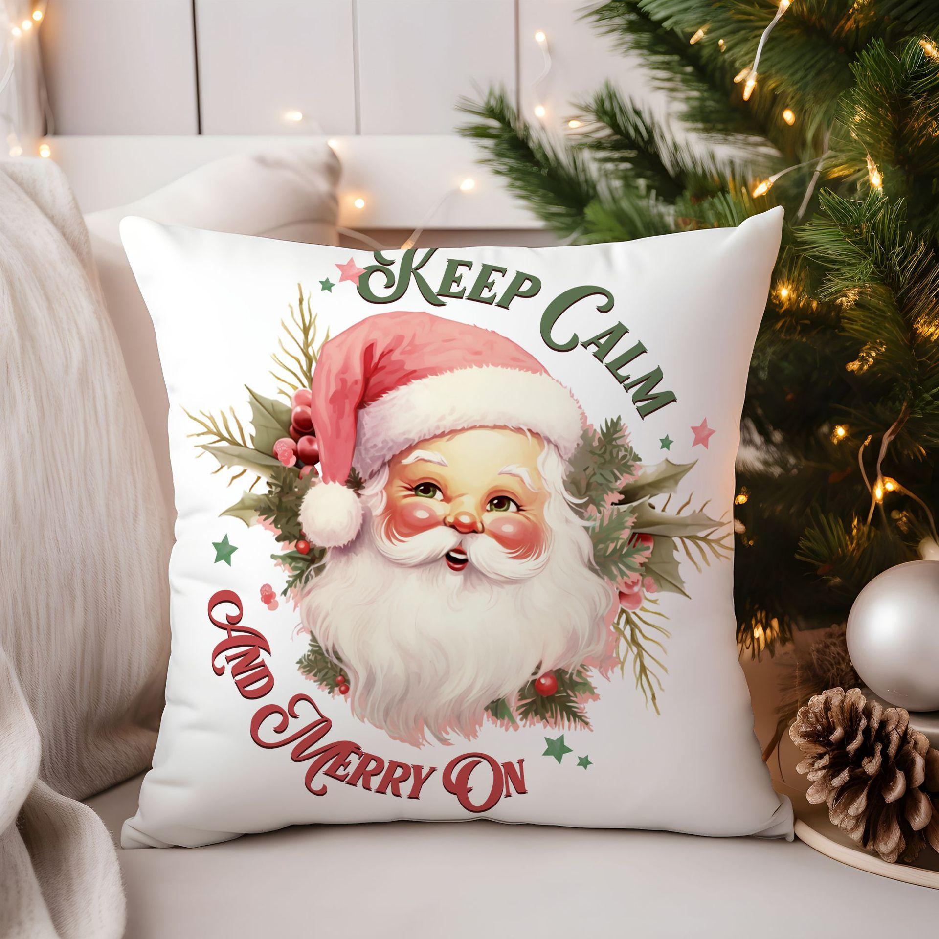 

Popular Christmas Pillow Cover Office Seat Cushion Home Bedside Pillow Cover Premium Durable Quality Useful Practical 45 * 45Cm