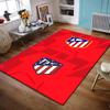 Red Rug with Atletico Madrid Logo Non-slip Rug Suitable for Living Room and Bedroom Sofas