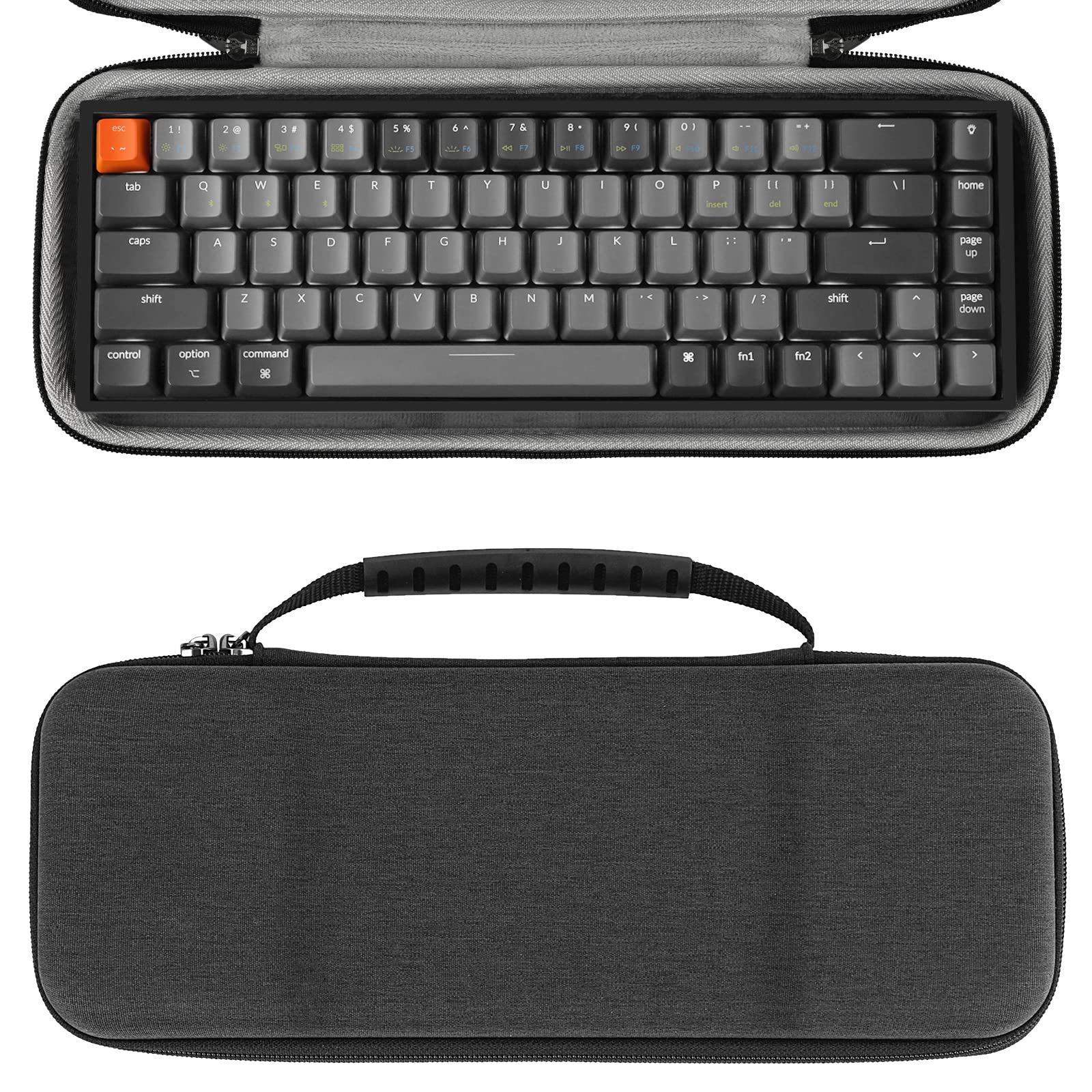 

Geekria Keyboard Case, 65% Compact Hardshell Travel Carrying Bag for 68-Key Computer Mechanical Gaming Wireless Portable Keyboard, Fits Keychron K6