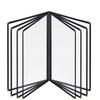 A4 A4 Menu Paper Holder Metal Corners Shell Document Folder PVC Transparent Menu Cover  Hotel