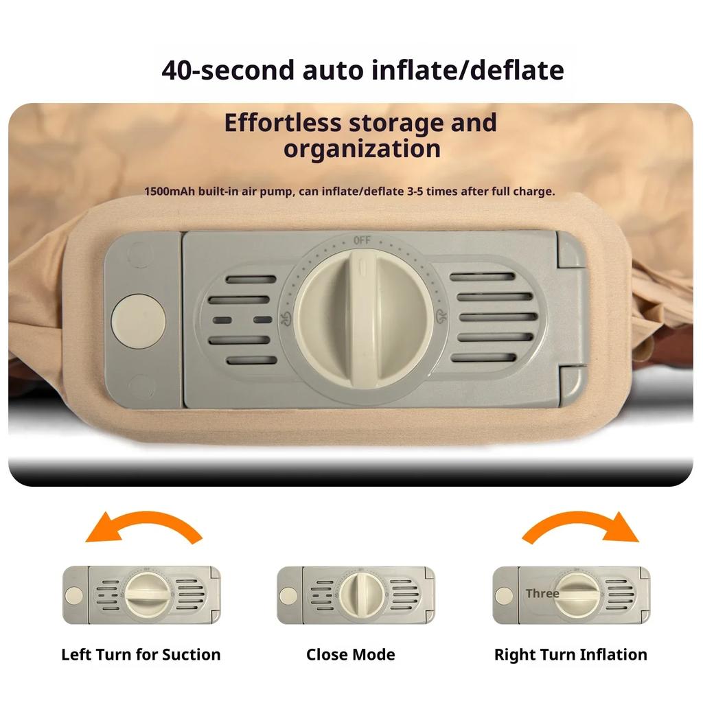 The Mountainhiker Air Mattress, 10cm High, Is Bouncy and Comfortable, Suitable for Home and Outdoor Camping Use. R-Value 8.0