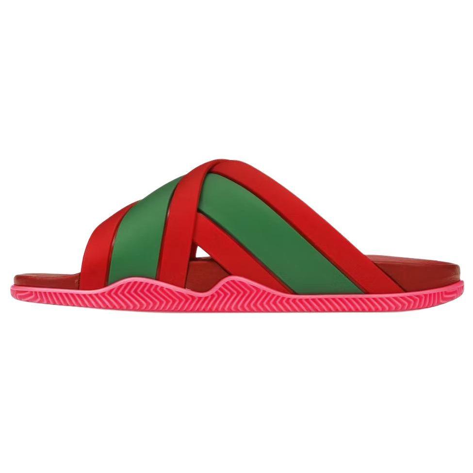 Gucci Slip On Slide Slippers Women's Red 627820 J8700 6559