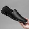 Leather Men Casual Shoes Luxury Brand Soft Italian Mens Loafers Moccasins Breathable Slip On Lazy Driving Shoes Plus Size 37-47