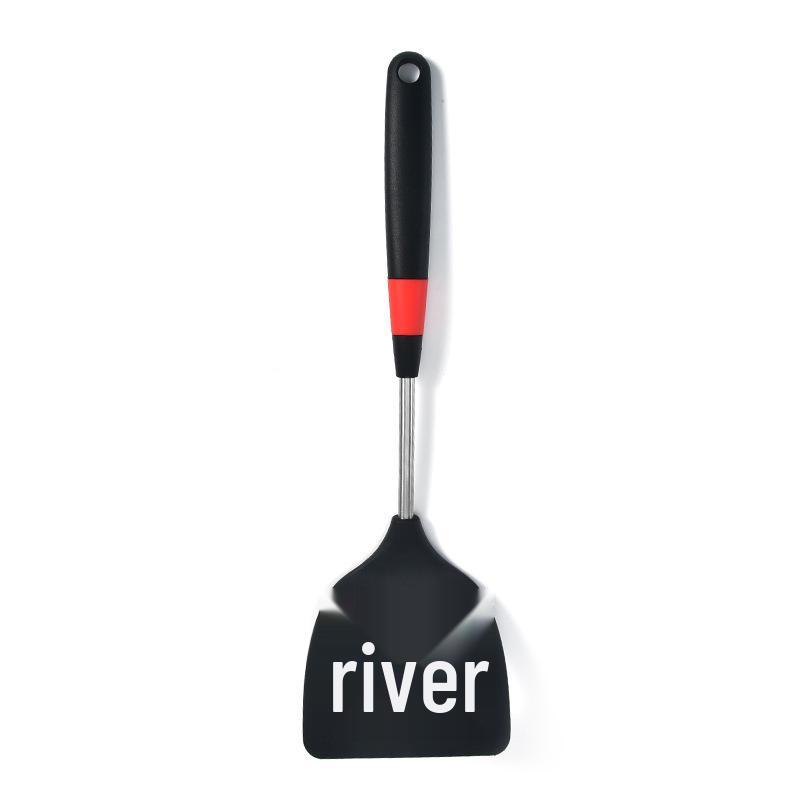 Food-Grade Red Silicone Spatula: Non-Stick Pan, Extended Handle for Stir-Frying, Top Kitchen Utensil, Hot Seller