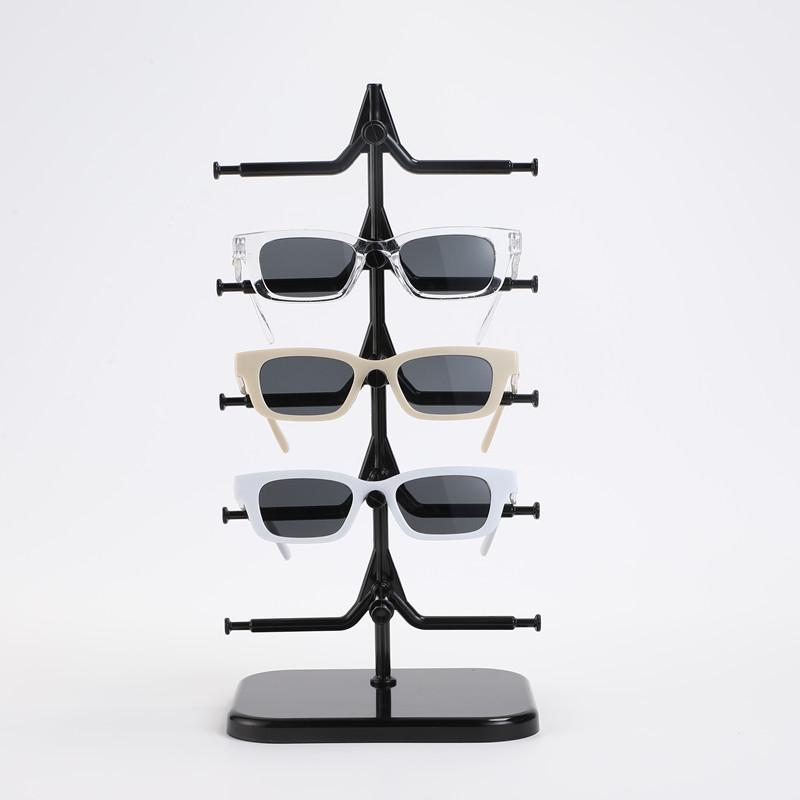 Countertop Eyewear Display Stand: Double Row for 10 Pairs, Single Row for 5 Pairs