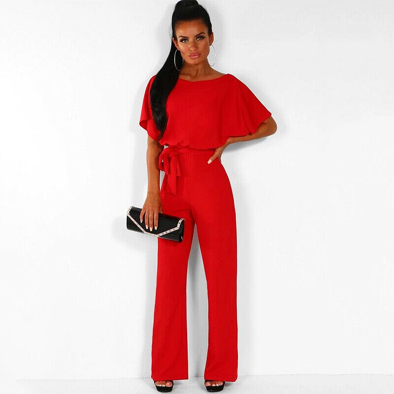 Buy Women Loose Jumpsuit Solid Color 