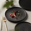 Black Plate Steak Plate Western Plate High Value Household Black Matte Flat Plate Western Plate Creative Meal Plate