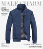 Men's Plus Size Spring & Autumn Casual Business Jacket with Stand Collar