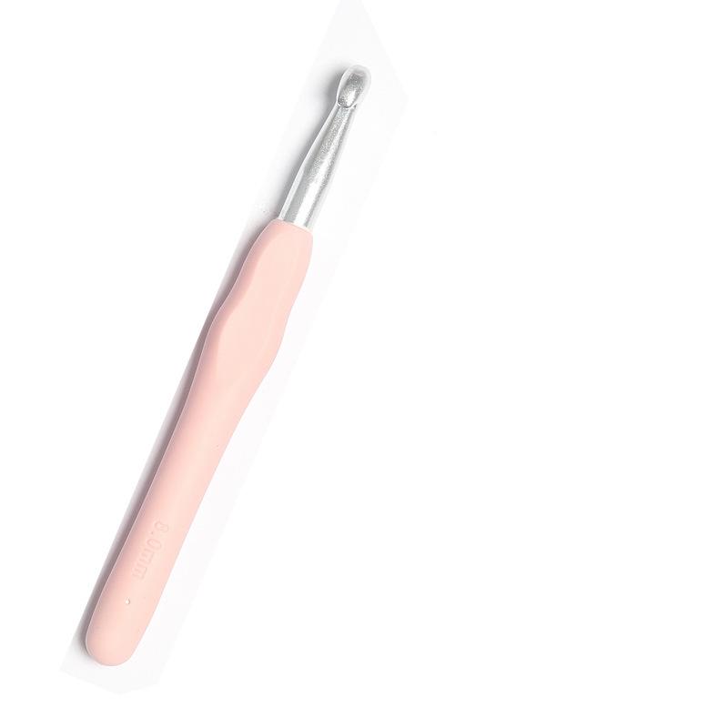 9-Color Soft Grip Crochet Hook Set: Thick & Thin Yarn DIY Hand Knitting Tools