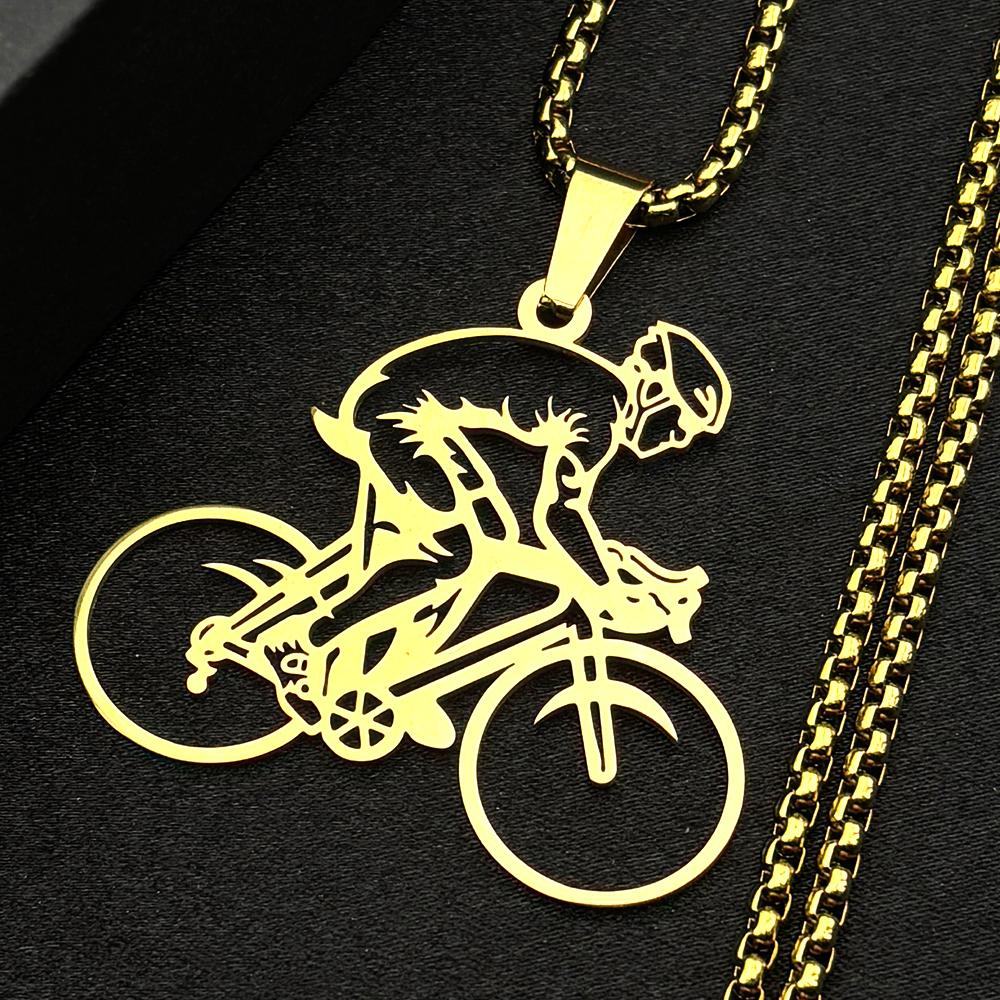 Mountain Bike Riders Chain For Women Men Stainless Steel Silver Color Extreme Outdoor Sports Lover Male Hiphop Necklace Jewelry
