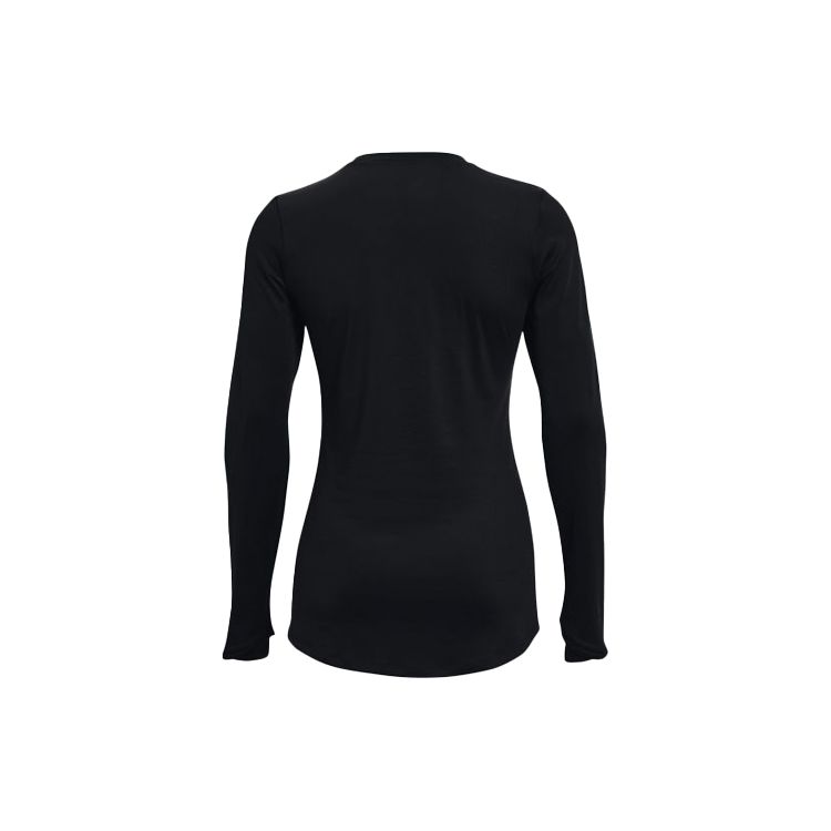 Under Armour Round Neck Long-Sleeve Training T-Shirt Women Tops Black 1365781-001