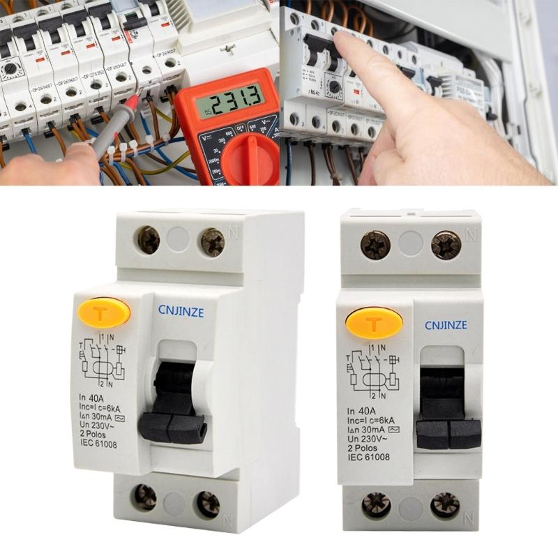 2Pin 40A Residual Current Circuit Breaker Residual Current Device Din Rail Earth Leakage Current Breaker Easy To Use