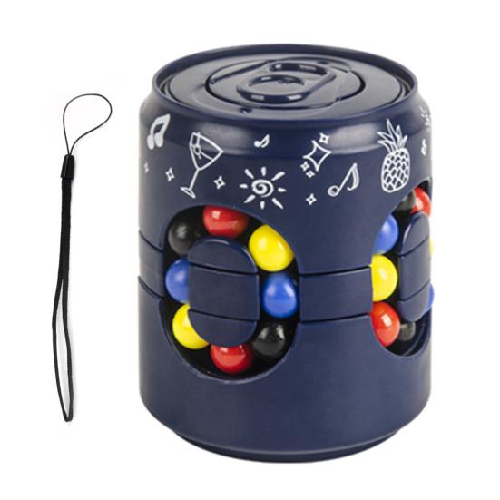 Rotatable Colorful Bean Can Toy Stress Anxiety Relief Educational Brain Teaser Sensory Bead