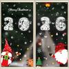Elk Snowman Electrostatic Glass Sticker Santa Claus 2026 Merry Christmas Sticker  New Year Decor