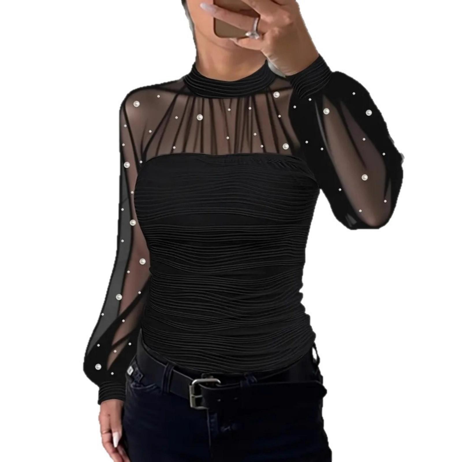 Женский повседневный свободный топ XL чёрный