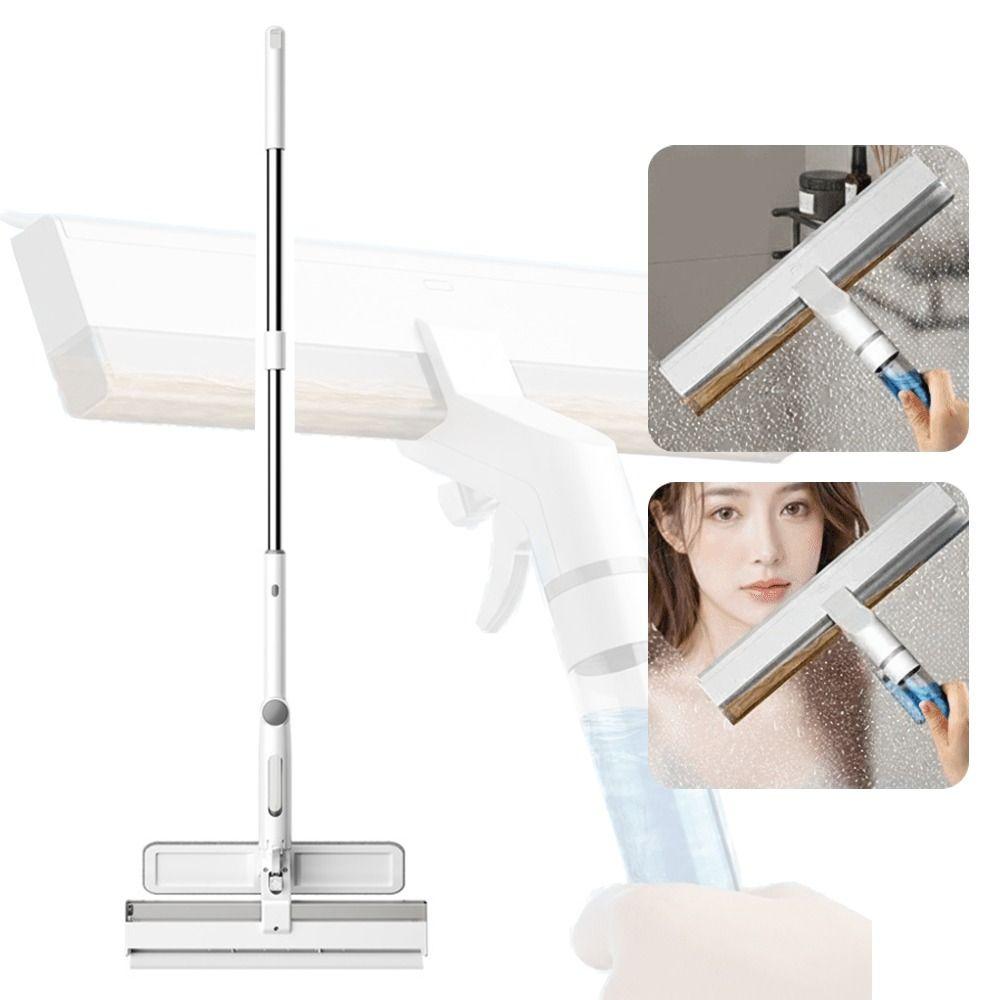 Dubbelsidig Fönsterputsskrapa Teleskophandtag Spray Fönsterputsningsverktyg Fönsterputsning