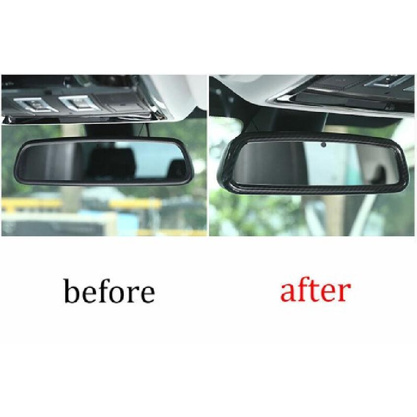For BMW 3 4 Series GT 13- Carbon Fiber Interior Rearview Mirror Cover Frame