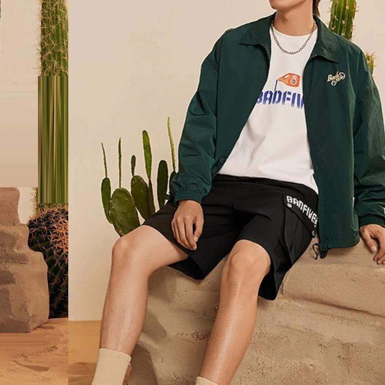 Li-Ning Anti-Wu Series Printed Letter Loose Sports Casual Shorts Men Bottoms Black AKSS603-2