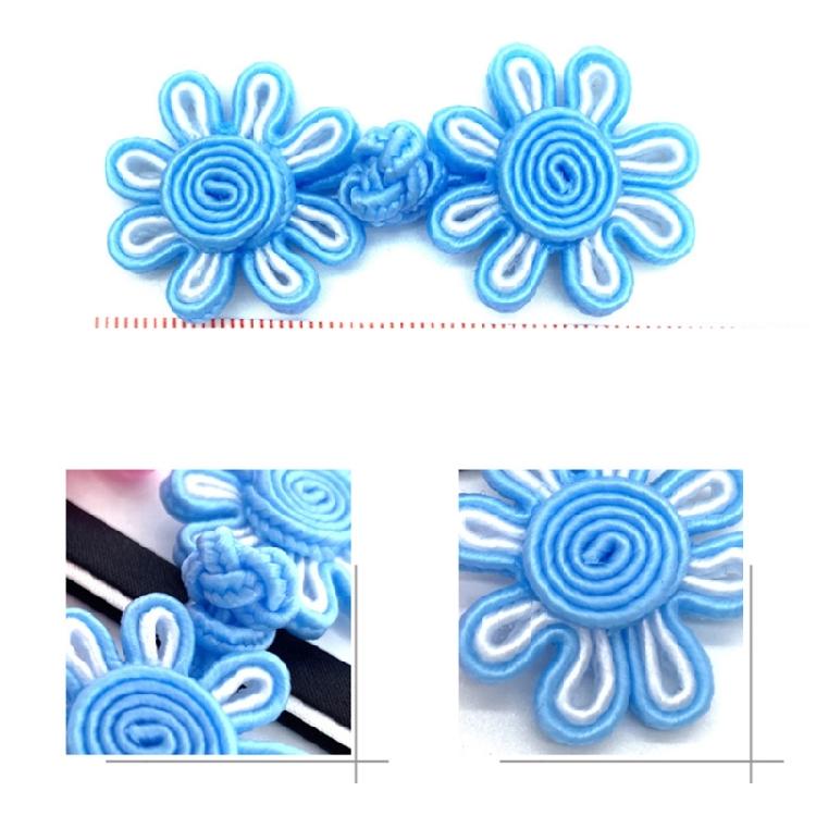 Vintage Flower Fasteners Buckle Disc Buttons DIY Clothing Decoration Garments