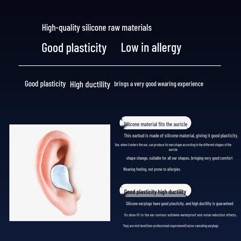 German Silicone Earplugs: Noise-Reducing, Soundproof for Sleep and Study