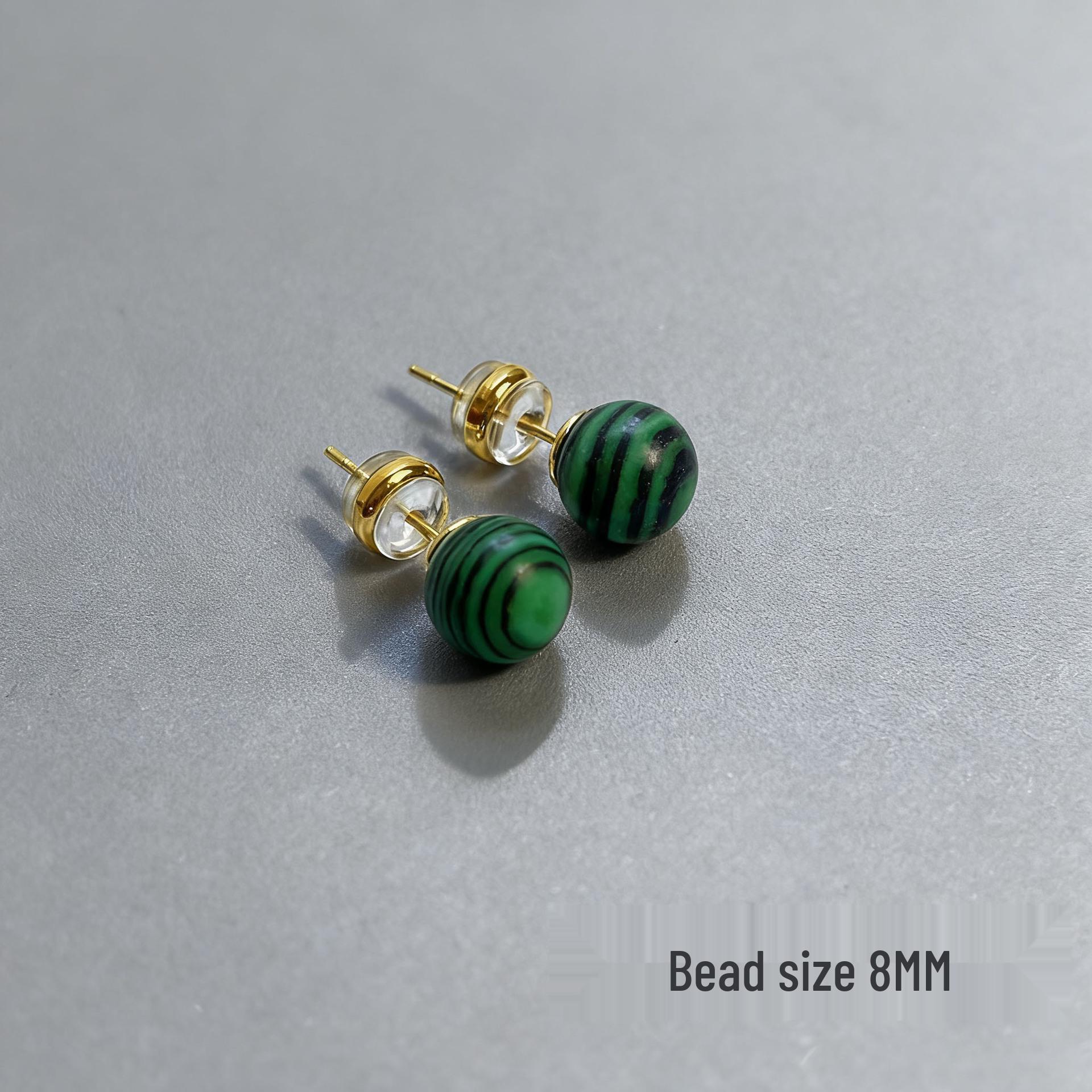 

Malachite Earrings: 2025 Light Luxury Style, 925 Sterling Silver, Green Accessories for Women