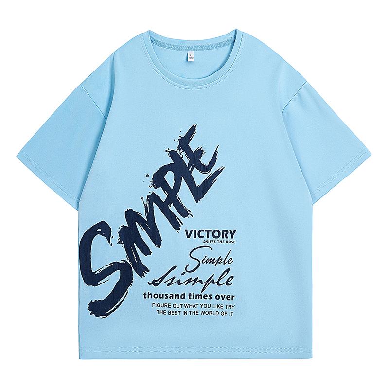 

Plus Size Men s Summer Casual Short-Sleeve T-Shirt - Lightweight & Trendy 7XL синій