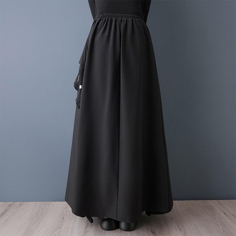 Plus Size High Waist Vintage Spring Autumn Casual Loose Maxi Long for Woman Skirts Womens Skirt