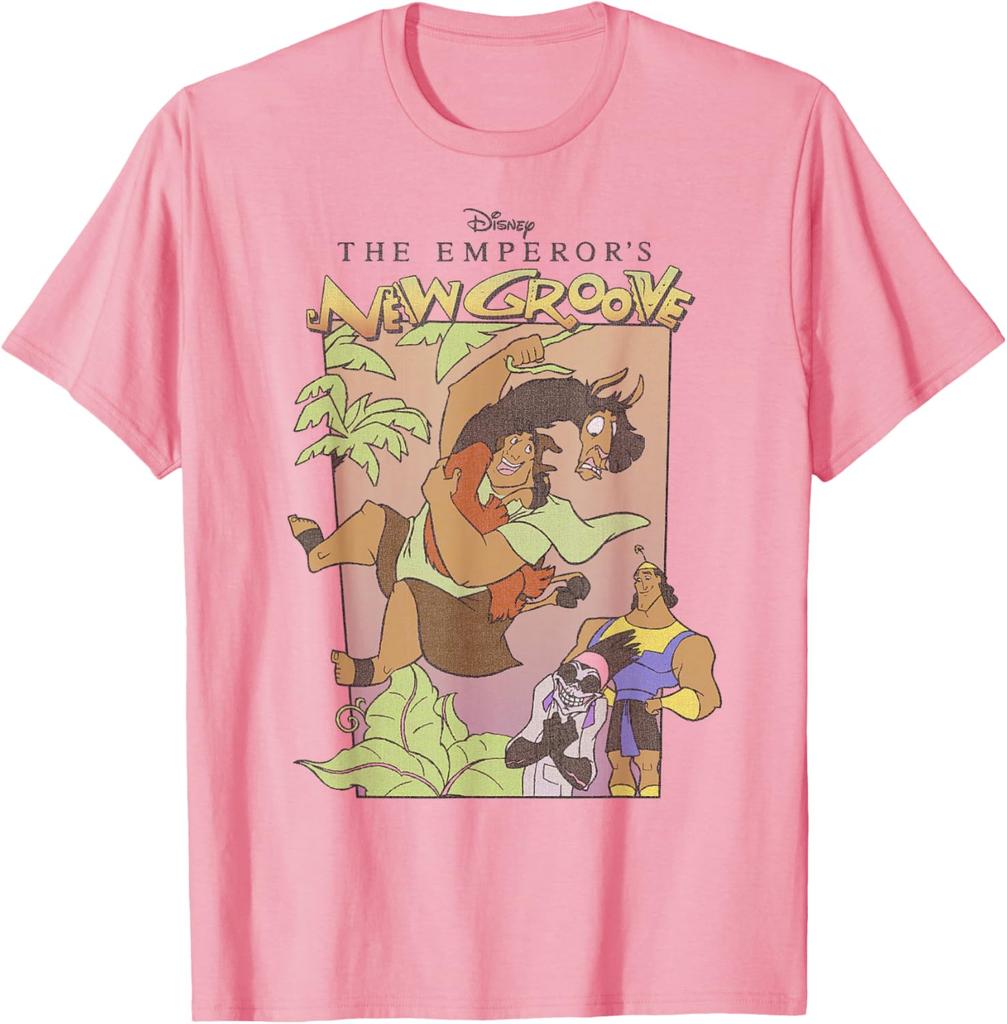 Hot Fashion Casual Disney The Emperor's New Groove Group Shot Cartoon Poster T-Shirt S-4XL Four Seasons