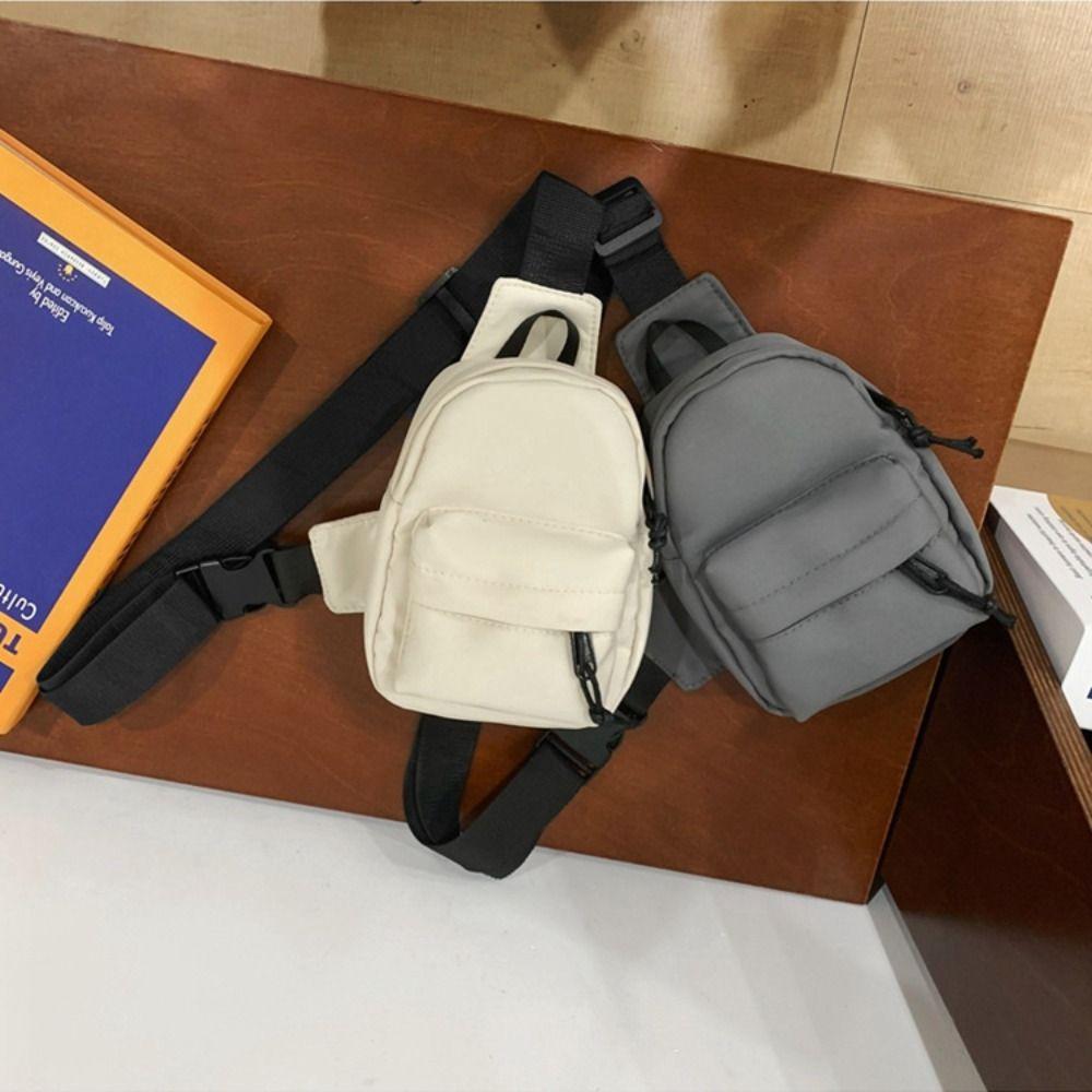 Solid Color Sport Chest Bag Mini Shoulder Bag Simple Men Crossbody Bag  Unisex