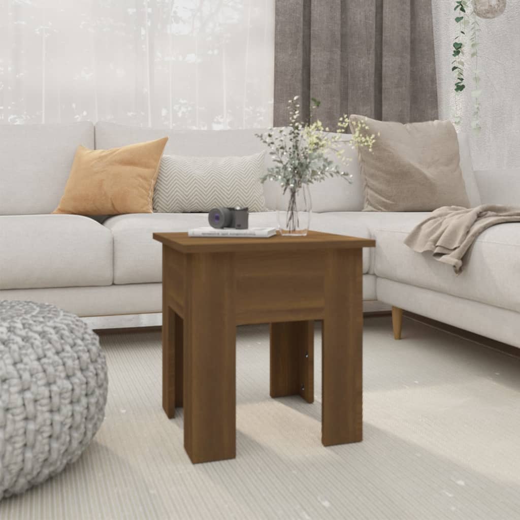 Coffee Table Brown Oak Effect 40 X 40 X 42 Cm Particleboard