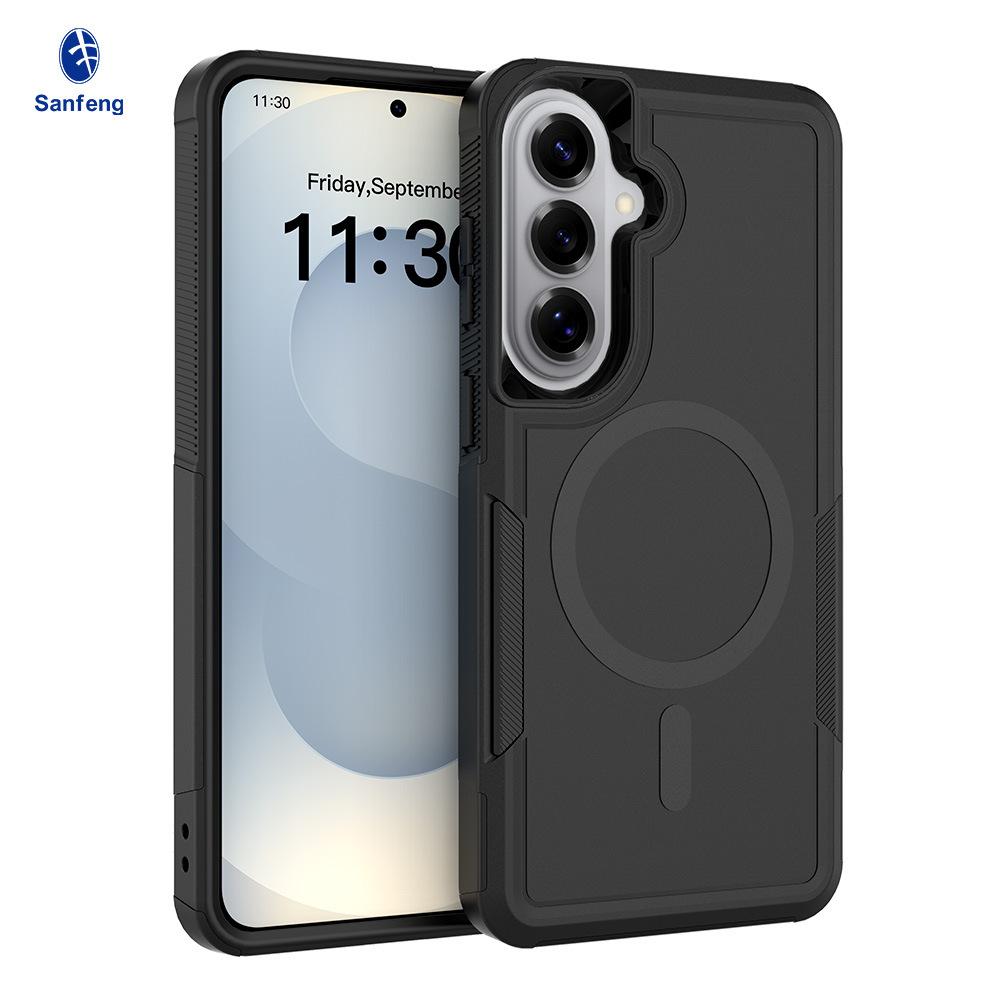 Applicable To Samsung S26ultra Magnetic All-inclusive Mobile Phone Case S25plus Two-in-one Anti-drop S24 Mobile Phone Case