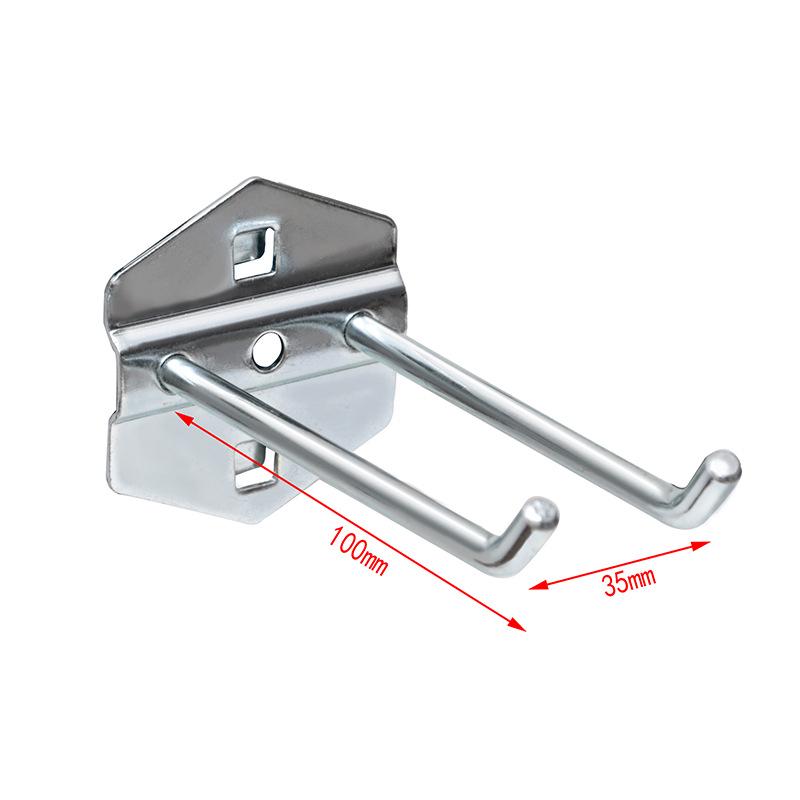 Panou Perforat Metalic cu Găuri Pătrate, Raft pentru Scule cu Cârlige pentru Șurubelnițe