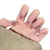 Glossy Press On Nail No Fading Sturdy Material Nail Easy To Wear for Women and Girl Party Activity