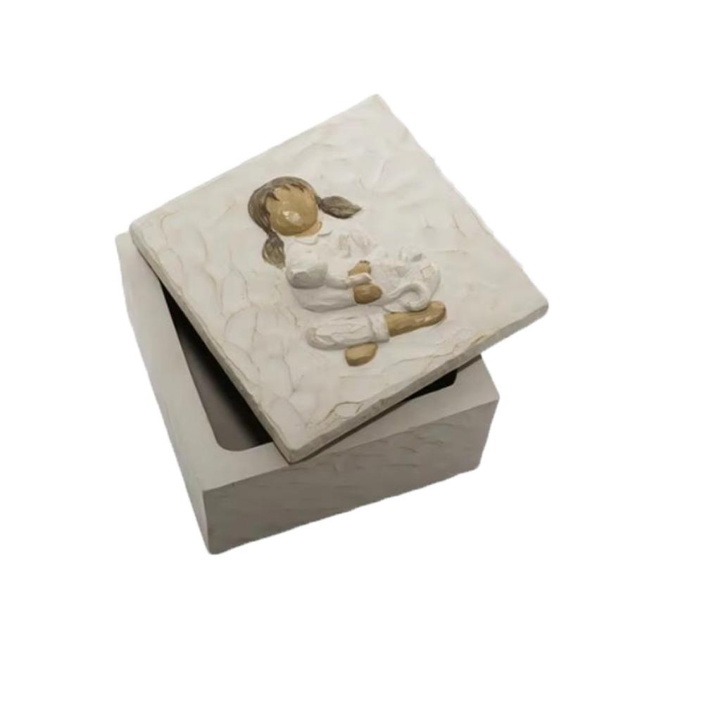 Cartoon Pet Coffin Box Universal Cat Memorial Box Creative Resin Pet Urn  Pet Supplies