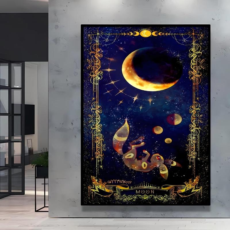 High Quality Canvas Pokemon Flareon Anime Poster Unique Design Cartoon Picture HD Printing Modern Home Living Room Wall Decor