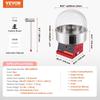 Electric Cotton Candy Machine, 1000W Candy Floss Maker, Commercial Cotton Candy Machine with Cover, Stainless Steel Bowl, and Sugar Scoop, Perfect for