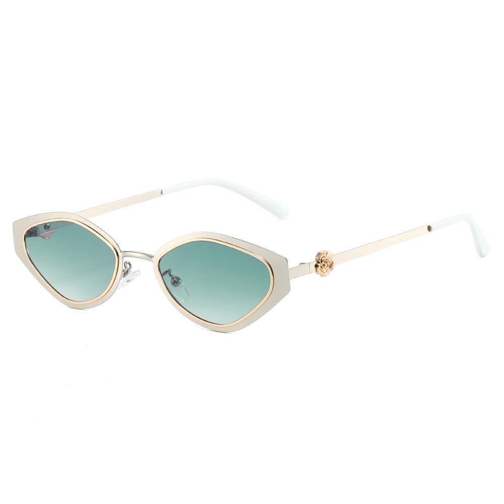 

Ins New Retro Gradient Rectangular Women Sunglasses Luxury Rose Inlay Design UV400 High Quality Men Sun Glasses as picture