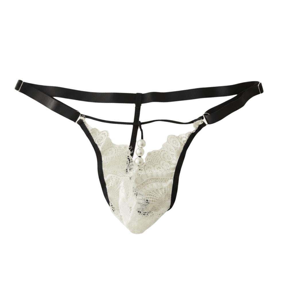 Low Waist Lace Triangle Panties Mesh Transparent Lace Thong Date Night T-back Briefs Anniversary