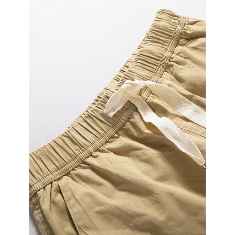 Cargo Shorts Men's Summer New Washed Pure Cotton Shorts Moisture-Absorbing Breathable High Street Ruffle Handsome Loose Straight Pants