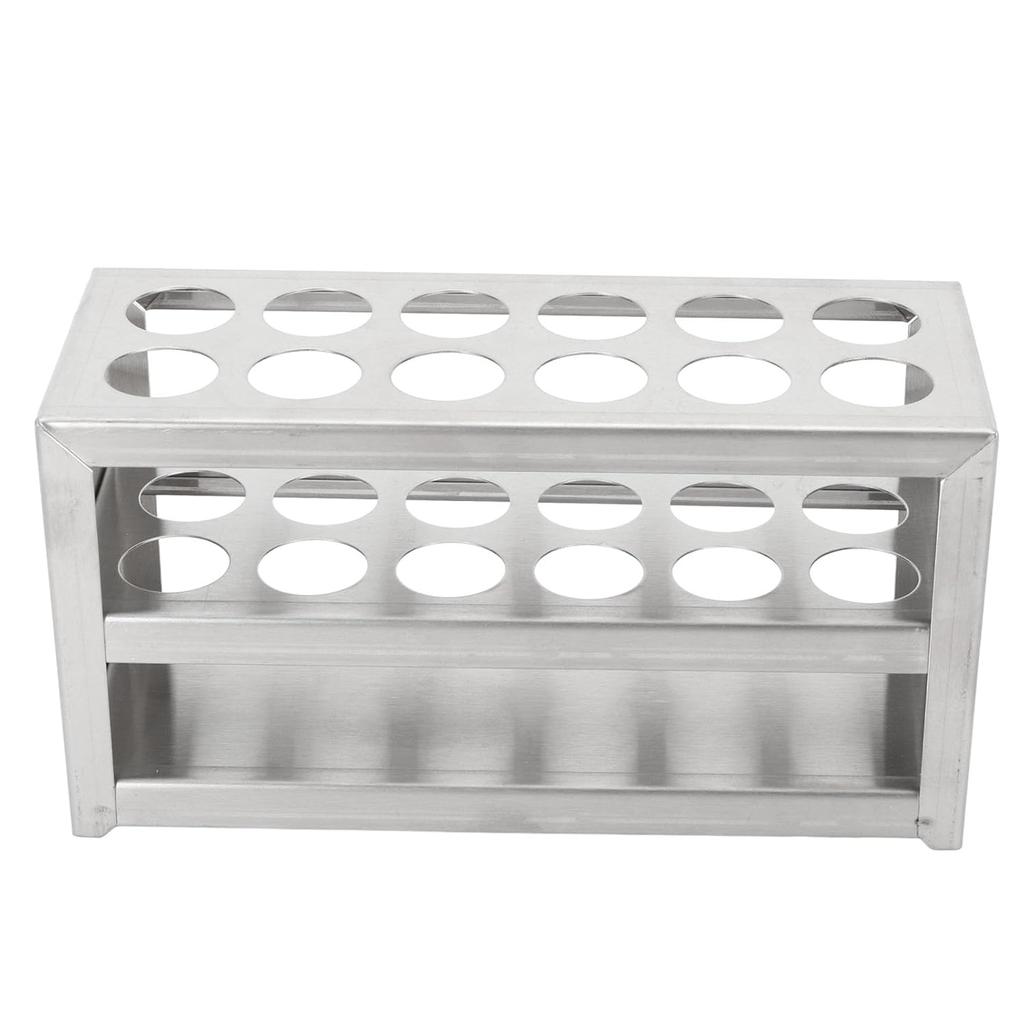 Test Tube Rack, 12 Holes 0.75in 3 Tiers Metal Test Tube Rack Stainless Steel Centrifuge Tube Holder for Laboratory School Scientific Experiments