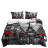 Bed Three-Piece Landscape Rose Urban Quilt Cover 3D Digital Printing Kit