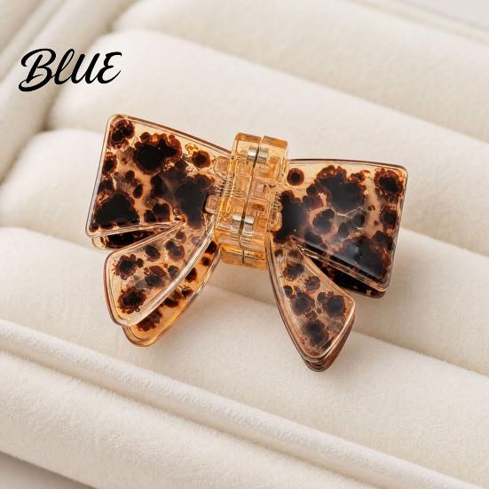 Haarspange Magnetische Spange Schleifenform Nadel mit Leoparden-Marmor Starke Schnalle Muster DIY Nahtlose Haarstyling-Accessoires für Einfache Halboffene Frisuren