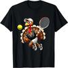 Funny Turkey Playing Tennis Cute Thanksgiving Tennis T-Shirt