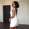 Women's Summer Solid Color Slim Fit Sleeveless Backless Dress