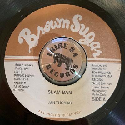 7inch Record JAH THOMAS  Slam Bam  NONE Brown Sugar 1990 Jamaica Reggae Ska  Dub Used