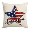 New Product Simple Letter Print Home American Flag Pillow Linen Sofa Office Pillow Cover Cushion Cover