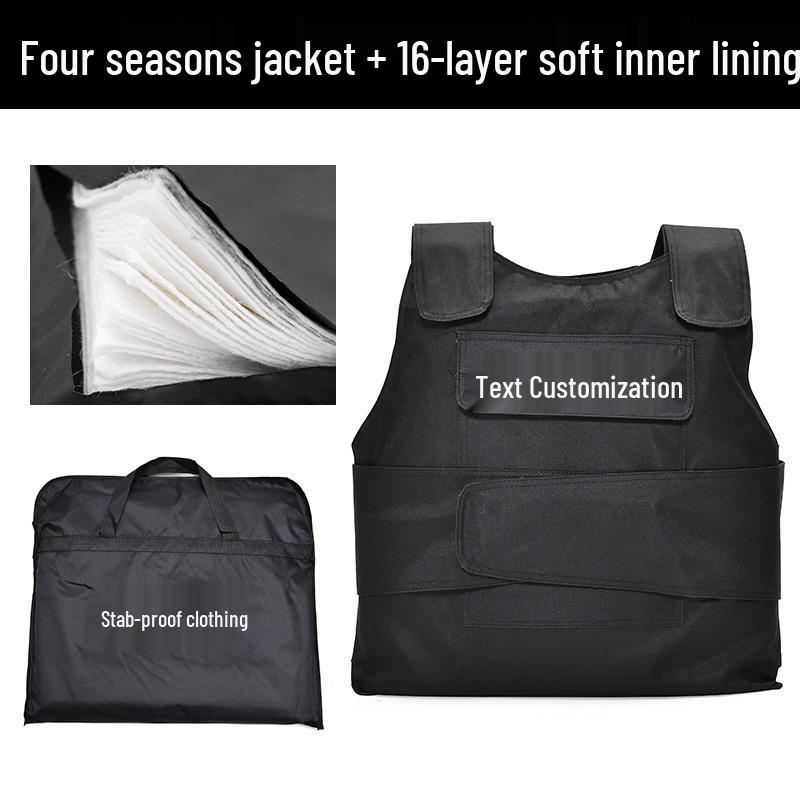 Stab-Proof Security Vest - Durable Protective Wear for Duty Guards
