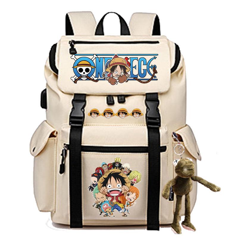 2024 Cross-border New Popular ONE PIECE Cartoon Pattern Backpack College Student Large-capacity Laptop
